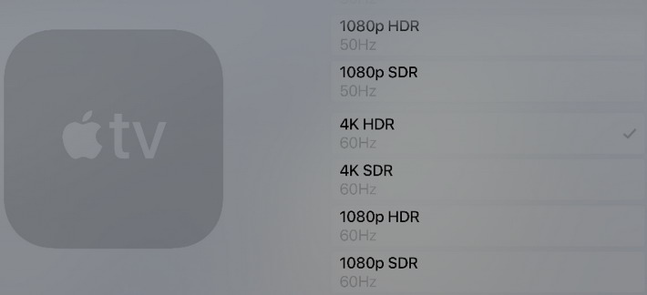 Apple TV 4K-HDR output